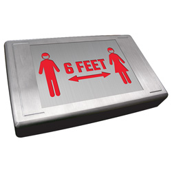 400E-SD Series Die-Cast Aluminum Social Distancing Sign