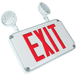 CHIC Series City of Chicago Steel LED Exit Sign/Emergency Lighting Combo